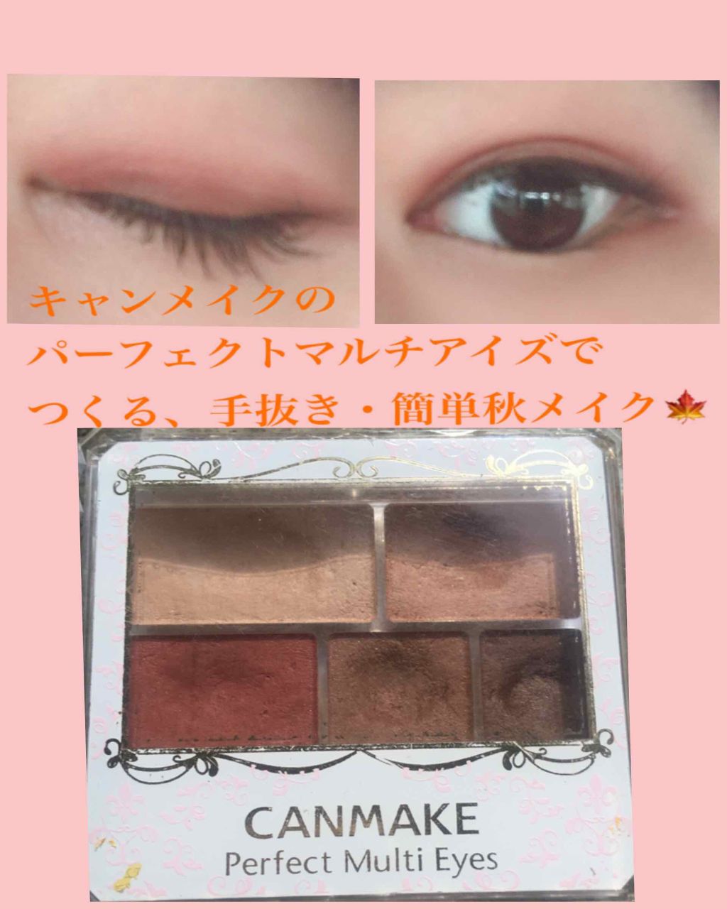 パーフェクトマルチアイズ/キャンメイク/アイシャドウパレットを使ったクチコミ(1枚目)