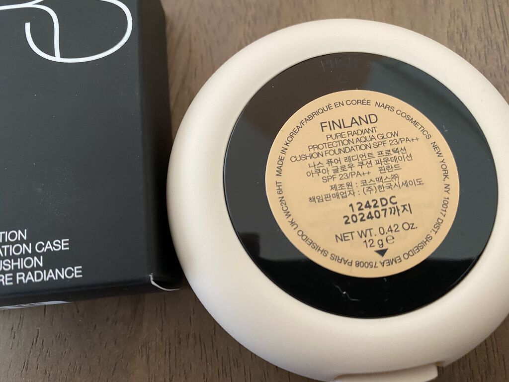 ピュアラディアントプロテクション アクアティックグロー クッションファンデーション SPF50+／PA+++ 00509/NARS/クッションファンデーションを使ったクチコミ（2枚目）