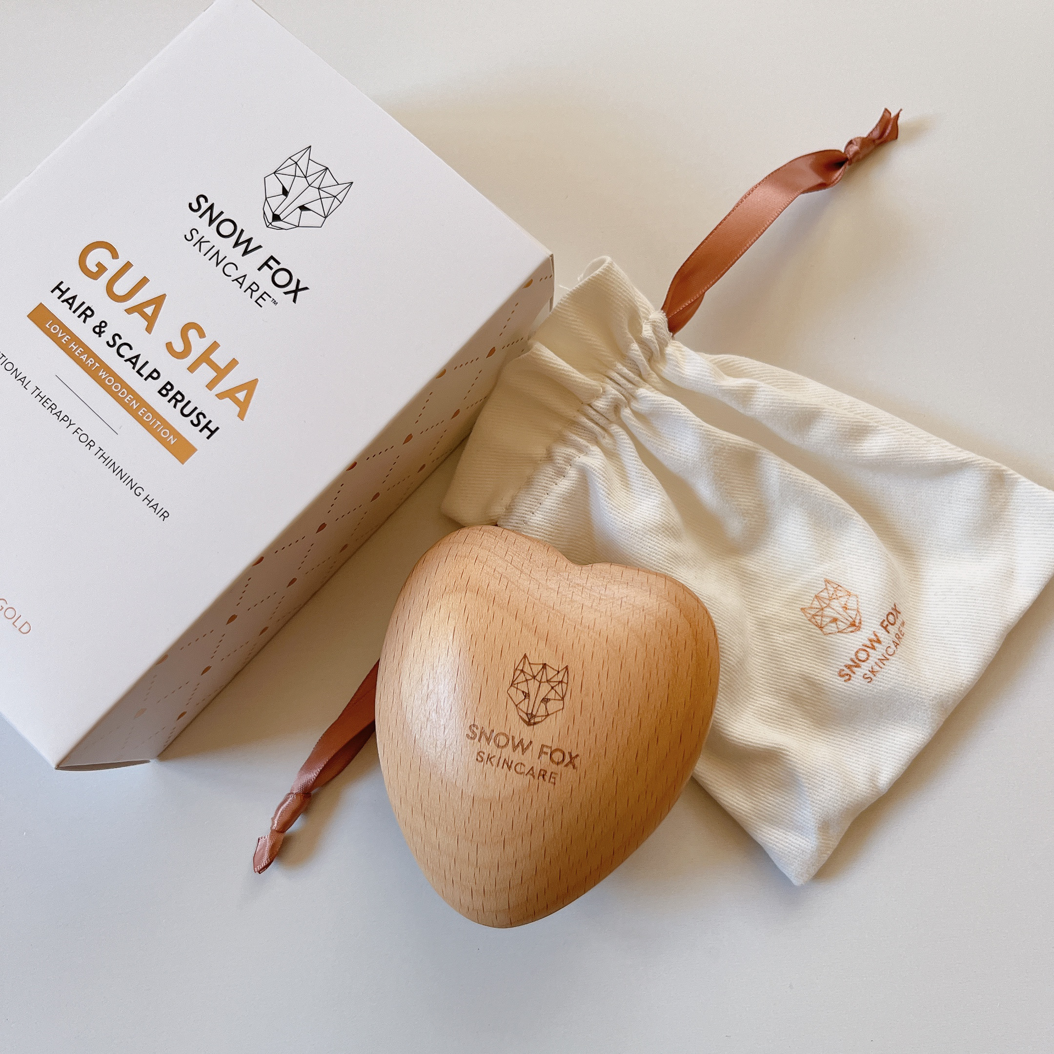 プレミアム FOX カッサ ウッド ミニハート ヘアブラシ/SNOW FOX SKINCARE/ヘアブラシを使ったクチコミ（1枚目）