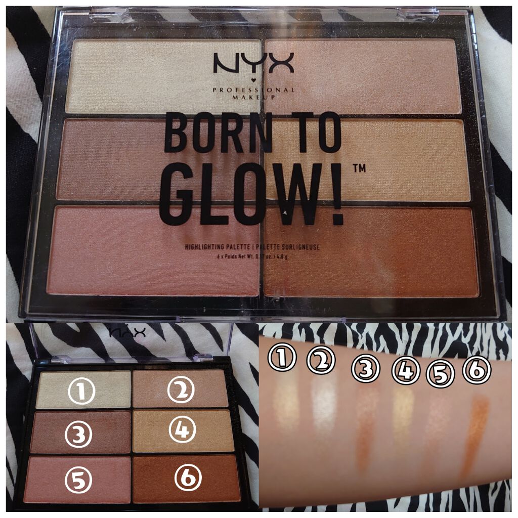 ボーントゥーグロー ハイライトパレット/NYX Professional Makeup/パウダーハイライトを使ったクチコミ(1枚目)