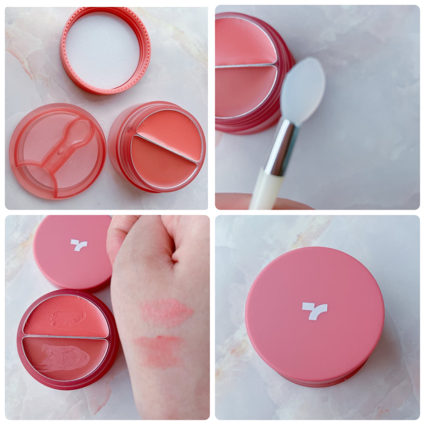 チークトーン リップ&チーク デュオバーム/TONYMOLY/口紅を使ったクチコミ(2枚目)