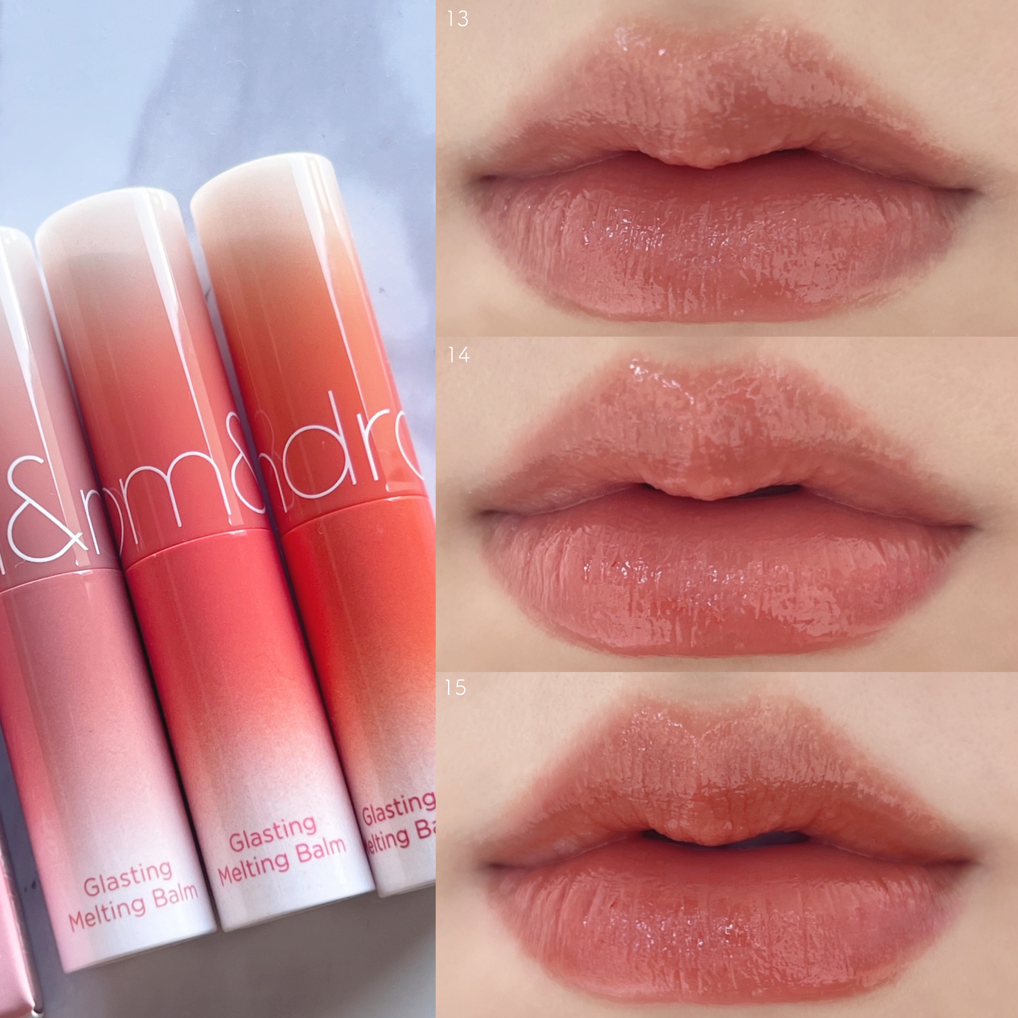 グラスティングメルティングバーム/rom&nd/リップバームを使ったクチコミ（2枚目）