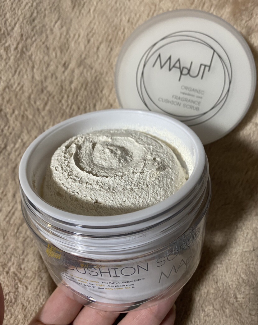 オーガニックフレグランスクッションスクラブ/MAPUTI/スクラブ・ゴマージュを使ったクチコミ（1枚目）