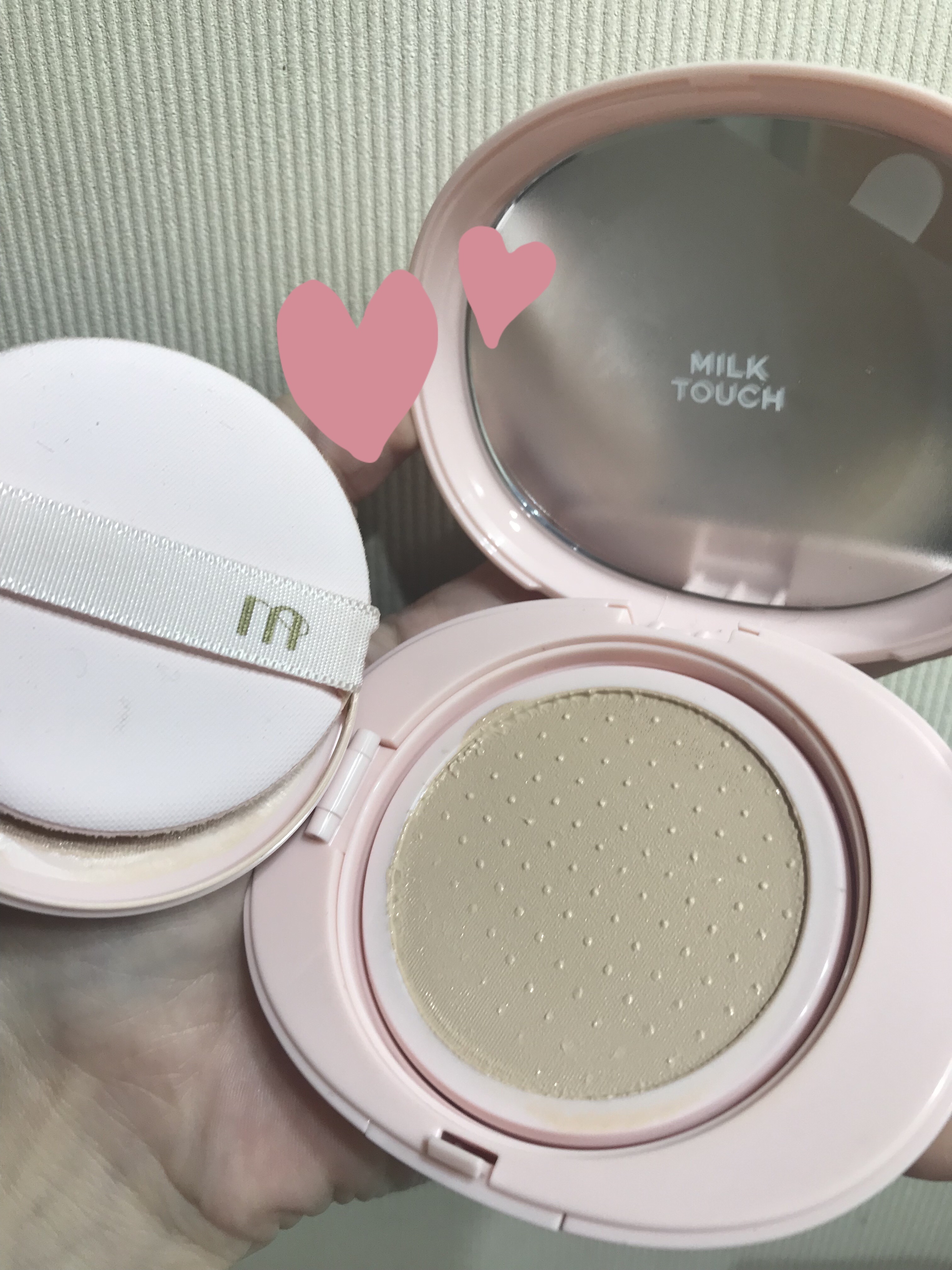 オールデイスキンフィットミルキーグロウクッション 03 Natural Beige(ナチュラル ベージュ)/Milk Touch/クッションファンデーションを使ったクチコミ（3枚目）