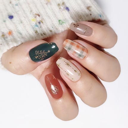 セミキュアジェルネイル(ハンド)/ohora/ネイルシールを使ったクチコミ(4枚目)