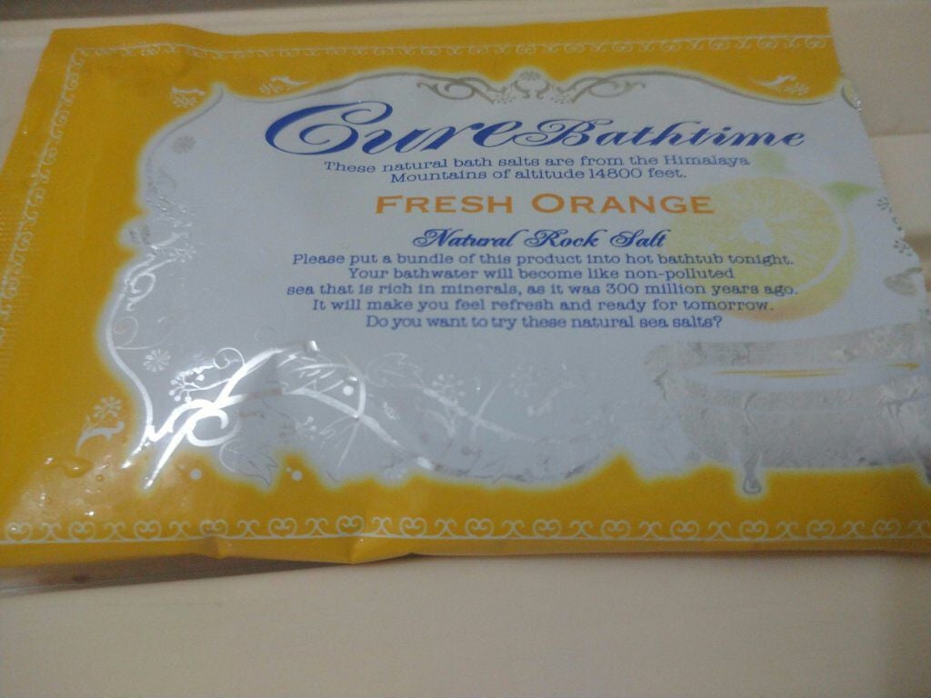 Cureバスタイム  フレッシュオレンジの香り/Cure/無機塩系入浴剤を使ったクチコミ(1枚目)