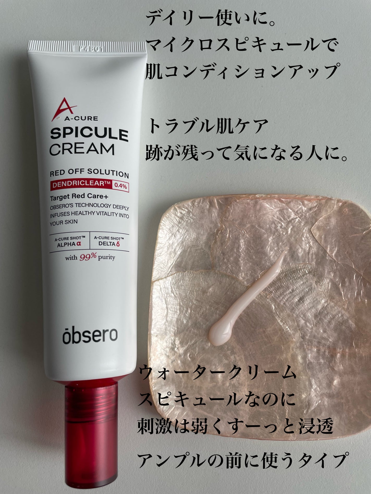 エーキュアスピキュールクリーム/obsero/フェイスクリームを使ったクチコミ(3枚目)