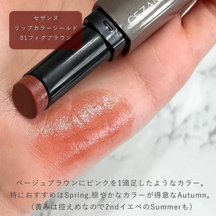 リップカラーシールド/CEZANNE/口紅を使ったクチコミ(3枚目)