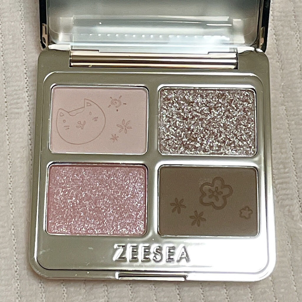 アニマルアイシャドウ(4シェード) 02 ローズ/ZEESEA/アイシャドウパレットを使ったクチコミ（2枚目）