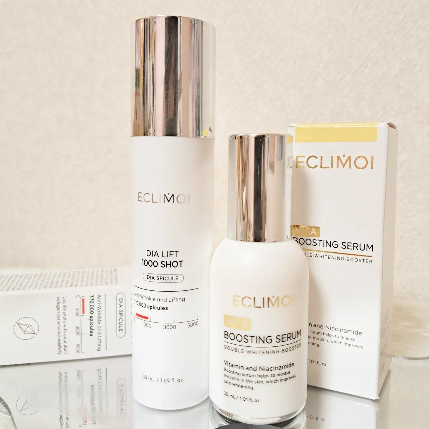 ㅎㄹㅋ on LIPS 「【ECLIMOIスキンケアシリーズ🤍】☑️ダイヤリフトショット..」(1枚目)