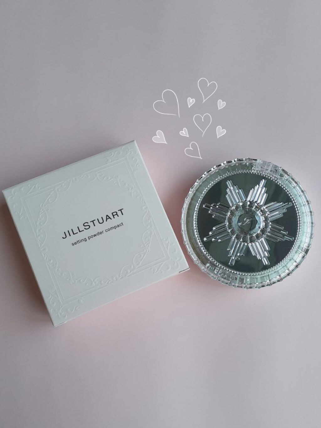 デュアル ルーセントグロウ　セッティングパウダー 02 silky pink/JILL STUART/プレストパウダーを使ったクチコミ（2枚目）