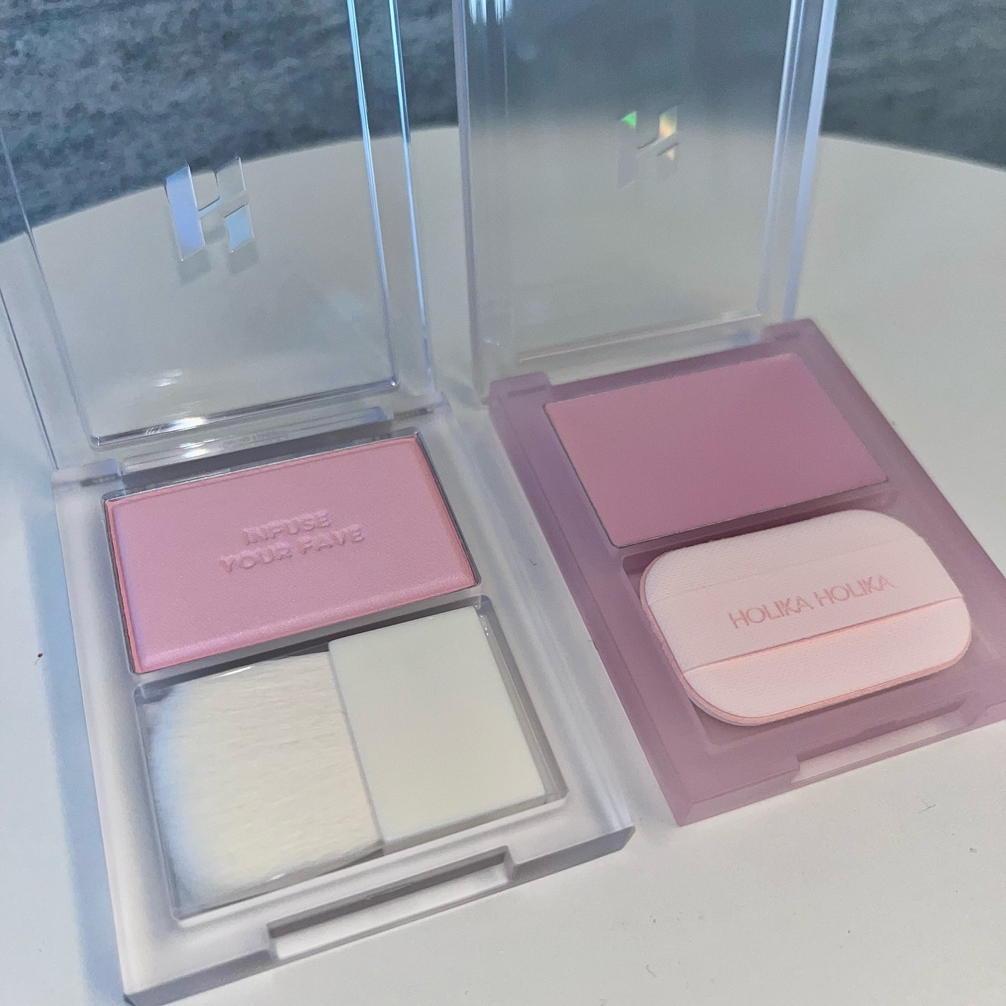 マイフェイブ インフュージング ブラッシュ 01 イノセンス/HOLIKA HOLIKA/パウダーチークを使ったクチコミ（3枚目）