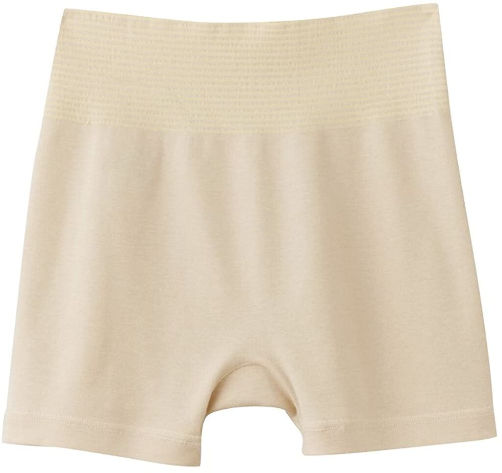 ウエストシームレス ショーツ 1分丈ショーツ フレッシュベージュ