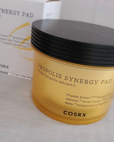 COSRX フルフィットプロポリスシナジーパッドのクチコミ「肌あたりが優しいツヤトナーパッド
⁡cosrx 
PROPOLIS SYNERGY PAD🍯
.....」（1枚目）