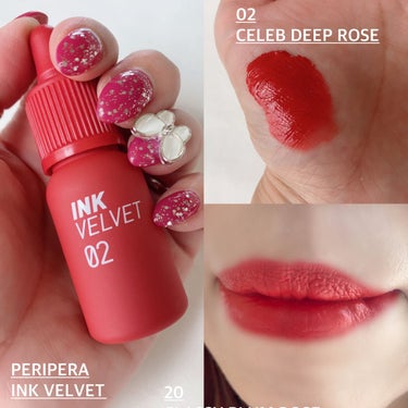 インク ベルベット 02 CELEB DEEP ROSE/PERIPERA/口紅を使ったクチコミ（2枚目）