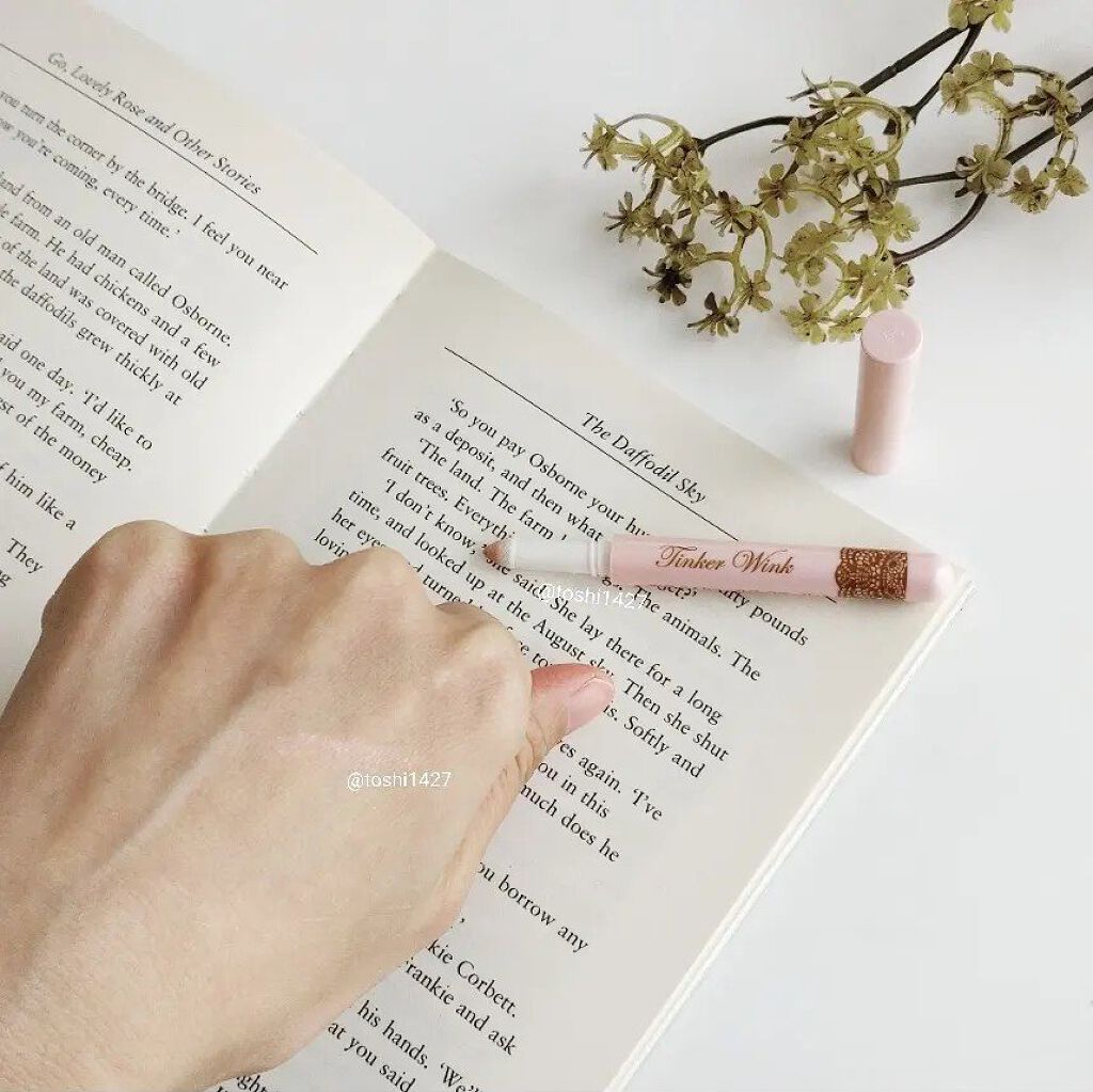 涙袋アイカラー PK01 ピンクベージュ/ティンカーウィンク/スティックアイシャドウを使ったクチコミ（3枚目）