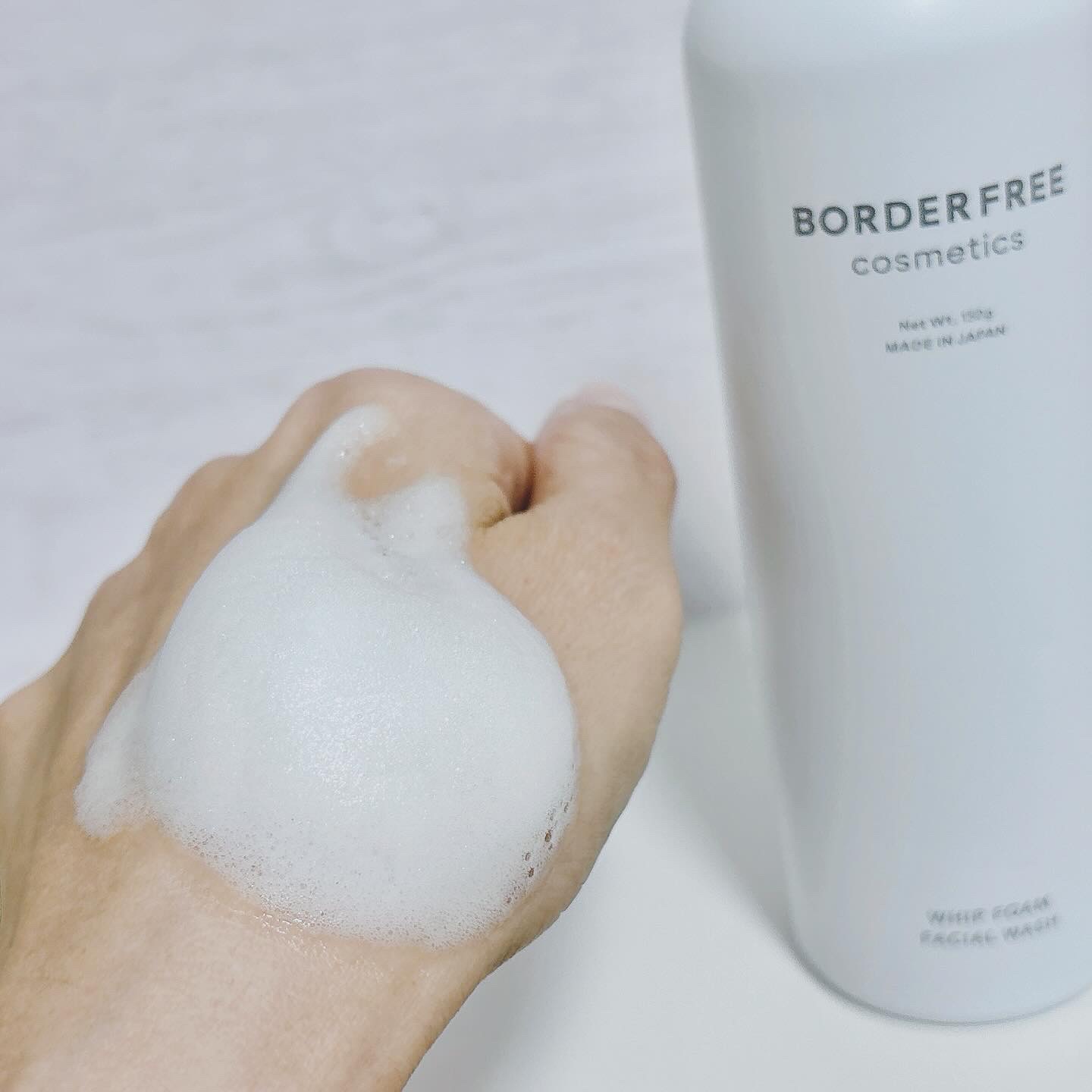 ホイップフォームフェイシャルウォッシュ/BORDER FREE cosmetics/洗顔フォームを使ったクチコミ（2枚目）