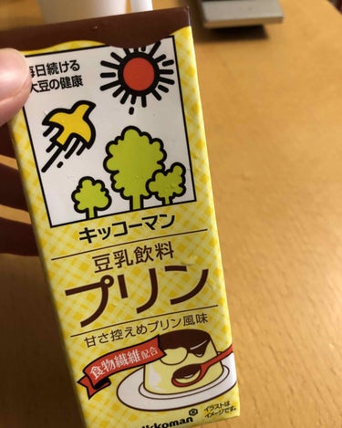 今日はキッコーマンの豆乳プリンを買って飲みました！

豆乳4%以上(調整豆乳と同じ)ですが、プリンがそのまま液体になったみたいで豆乳の味は全くしませんでした！

私には少し甘すぎましたが、美味しかったで