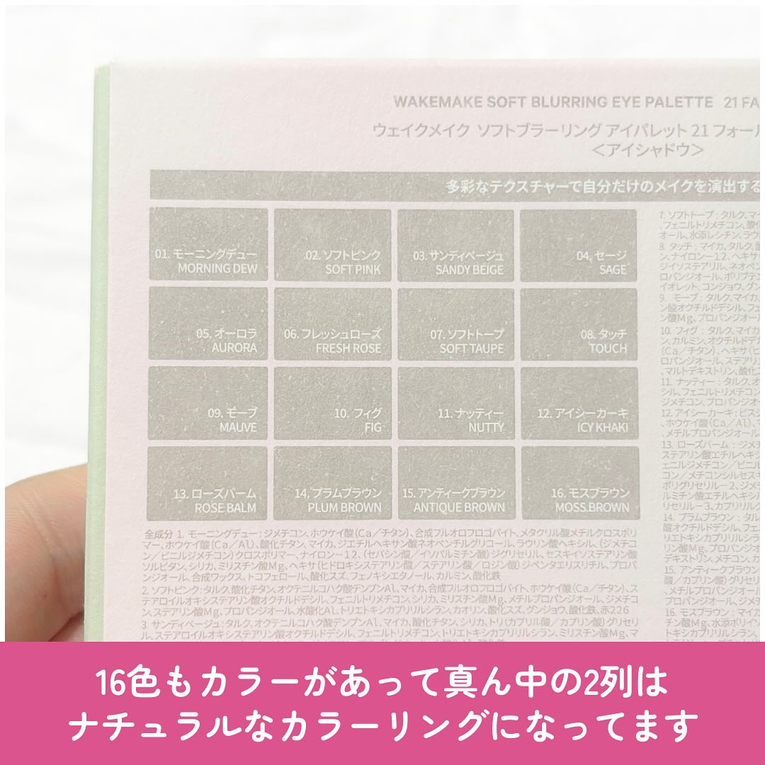 ソフトブラーリングアイパレット/wakemake/アイシャドウパレットを使ったクチコミ（3枚目）