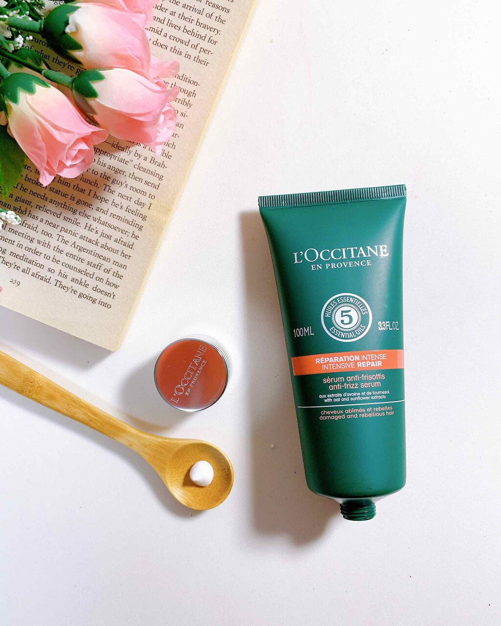 ファイブハーブス リペアリングヘアミルクセラム/L'OCCITANE/ヘアミルクを使ったクチコミ（2枚目）