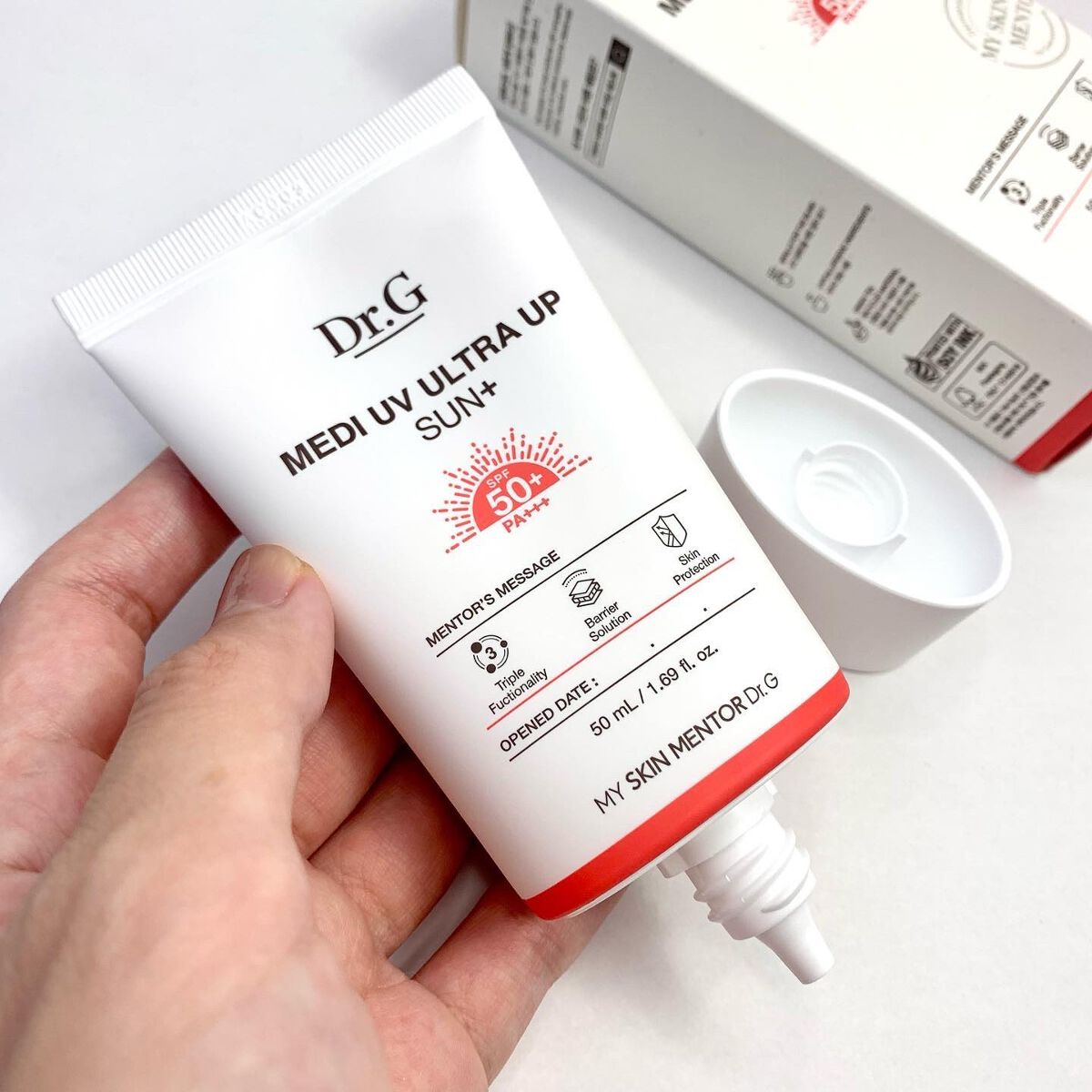 メディUVウルトラアップサンプラス/Dr.G/日焼け止めクリームを使ったクチコミ（3枚目）