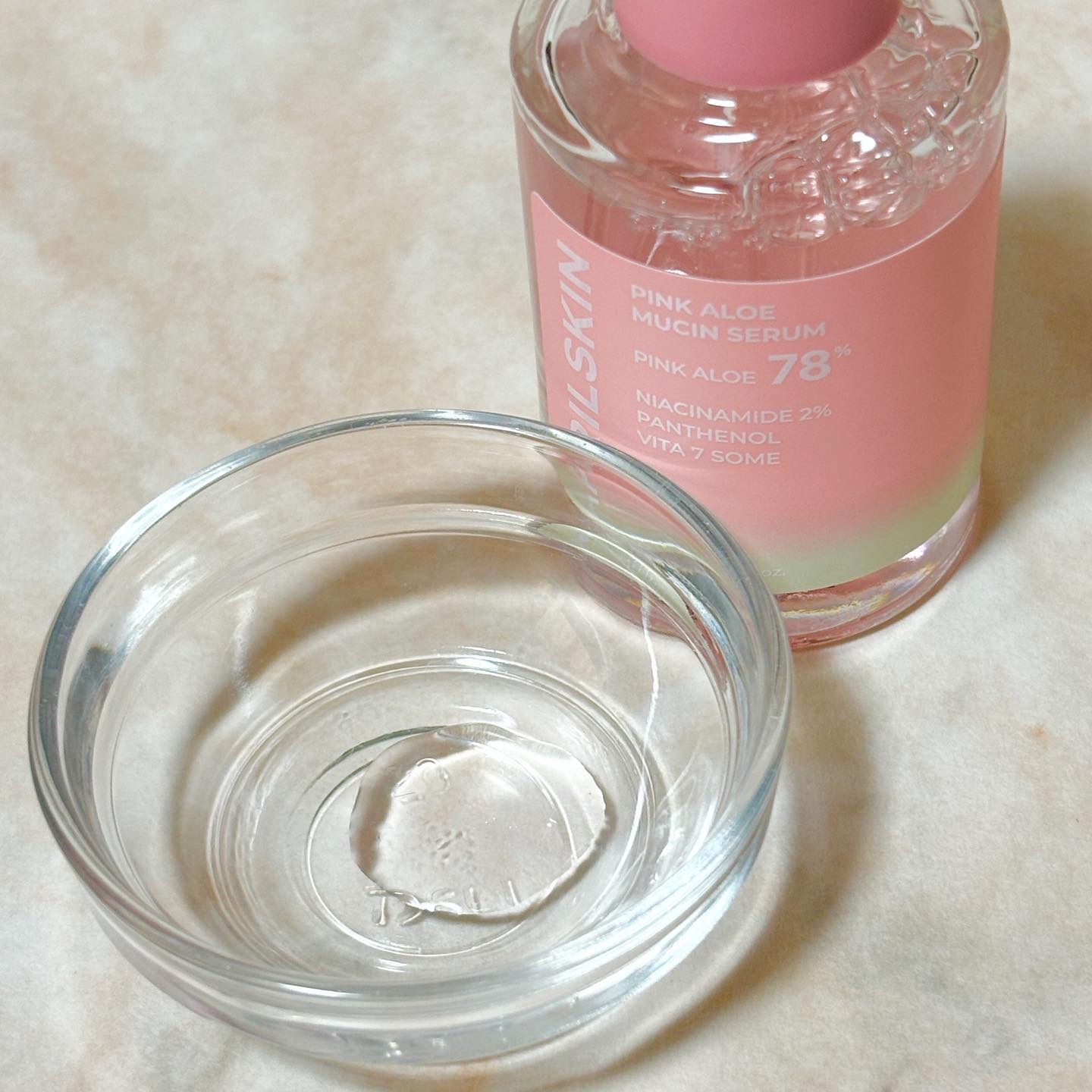 ピンクアロエムチンセラム/APRILSKIN/美容液を使ったクチコミ（2枚目）