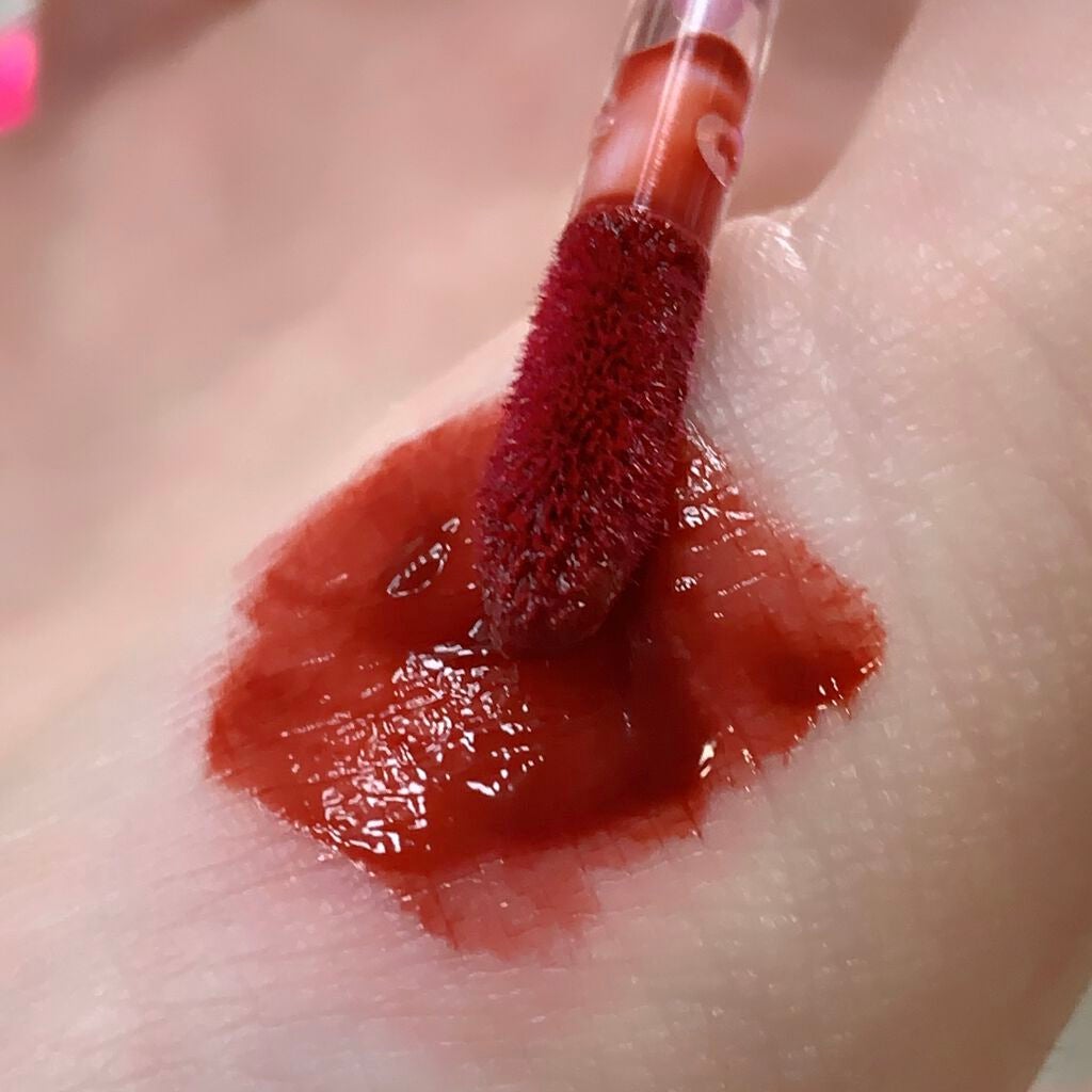 グラスティングウォーターティント 韓服エディション/rom&nd/リップティントを使ったクチコミ(3枚目)