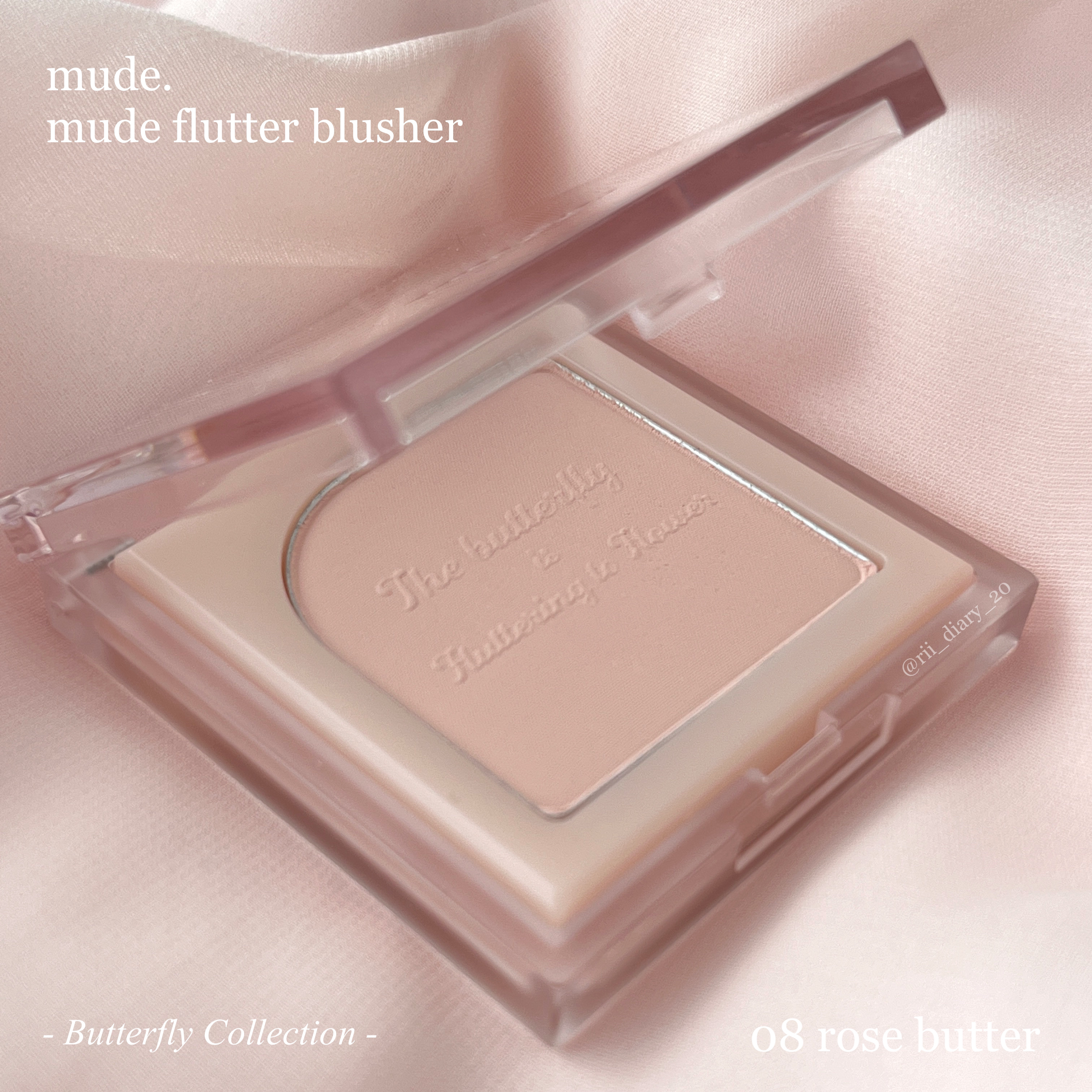 フラッターブラッシャー 08 ローズバター/mude./パウダーチークを使ったクチコミ（2枚目）