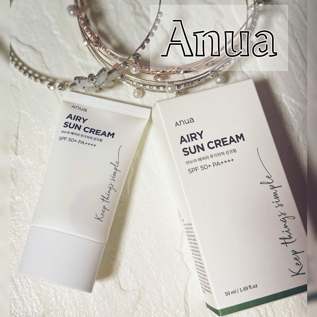 エアリーサンクリーム SPF50+PA++++/Anua/日焼け止めクリームを使ったクチコミ（1枚目）