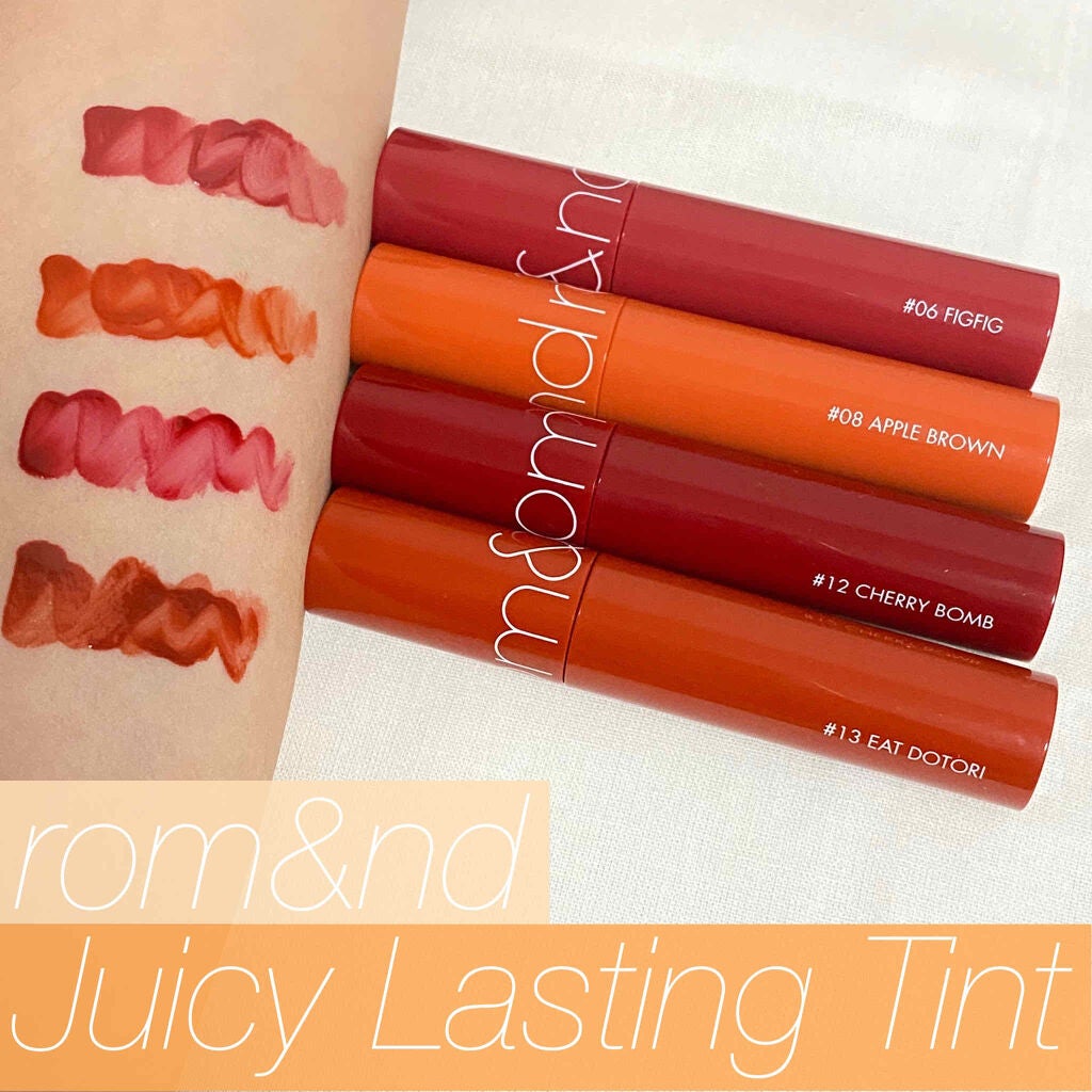 ジューシーラスティングティント/rom&nd/リップティントを使ったクチコミ(1枚目)