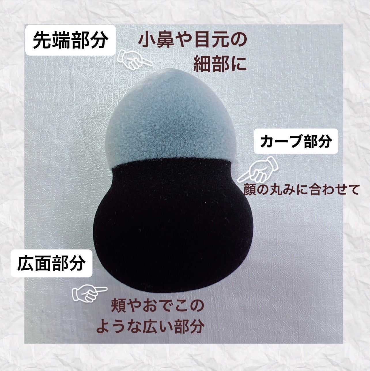 フロッキー3Dスポンジ/SHOBIDO/パフ・スポンジを使ったクチコミ(3枚目)