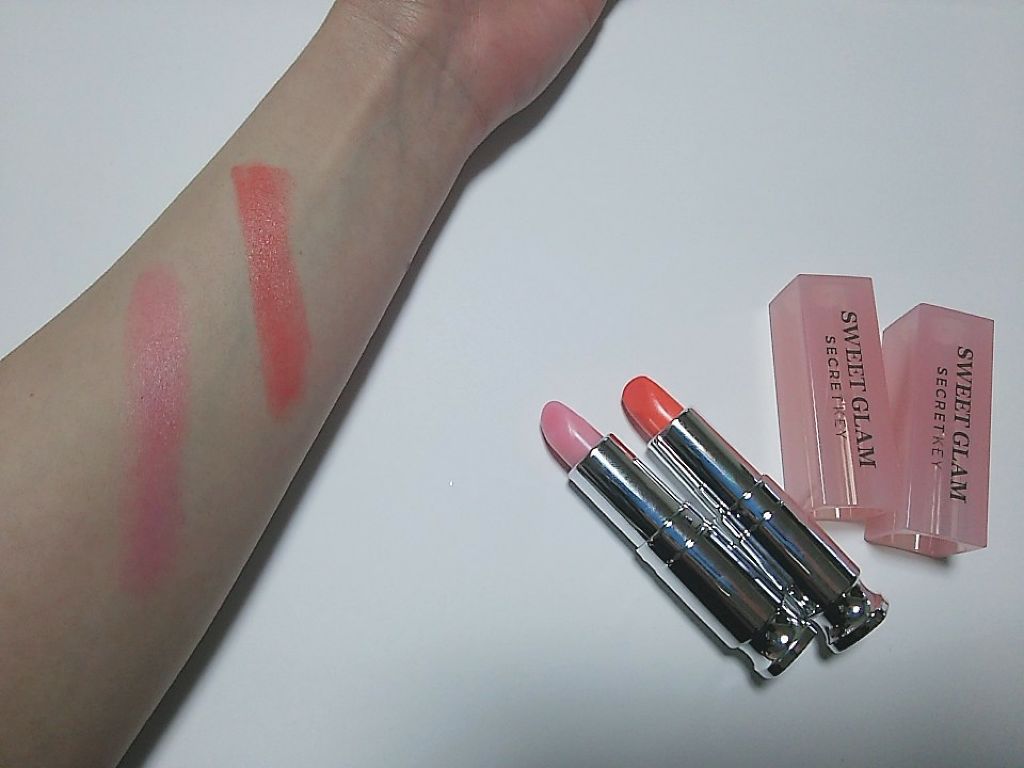 SWEET GLAM TINT GLOW/SECRET KEY/口紅を使ったクチコミ(2枚目)