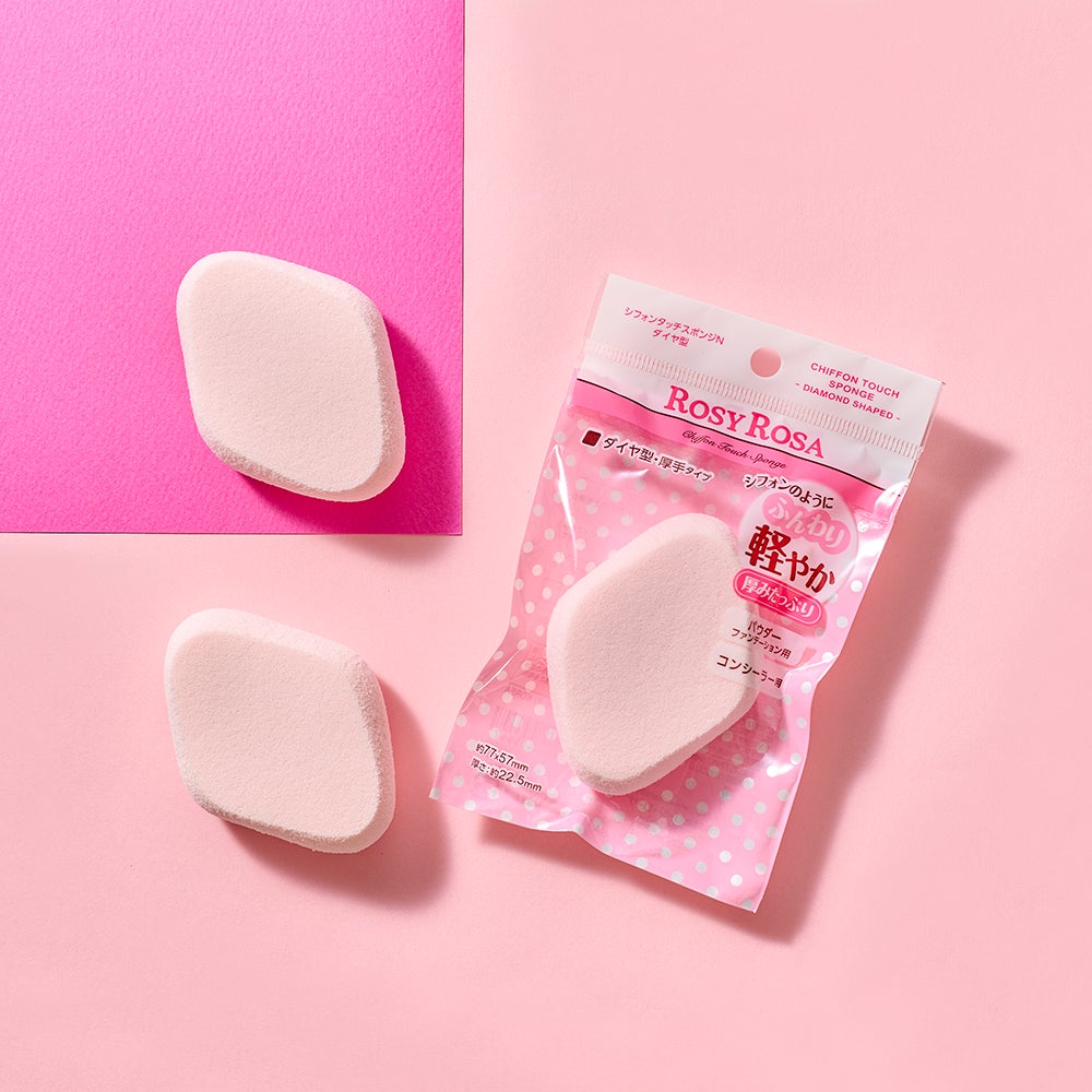 シフォンタッチスポンジN ダイヤ型/ロージーローザ/パフ・スポンジを使ったクチコミ(1枚目)