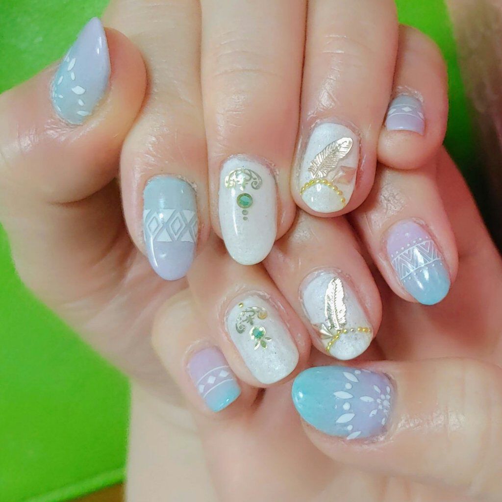 しずくネイルシール/キャンドゥ/ネイルシールを使ったクチコミ（2枚目）