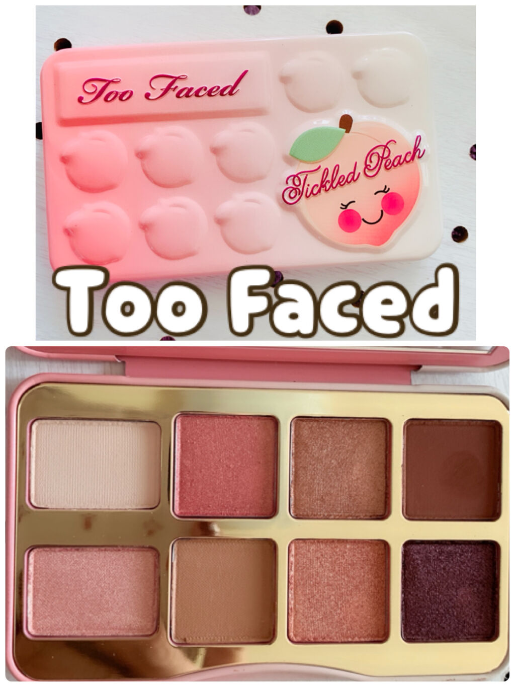 ティックルドピーチ ミニ アイシャドウ パレット/Too Faced/アイシャドウパレットを使ったクチコミ（1枚目）