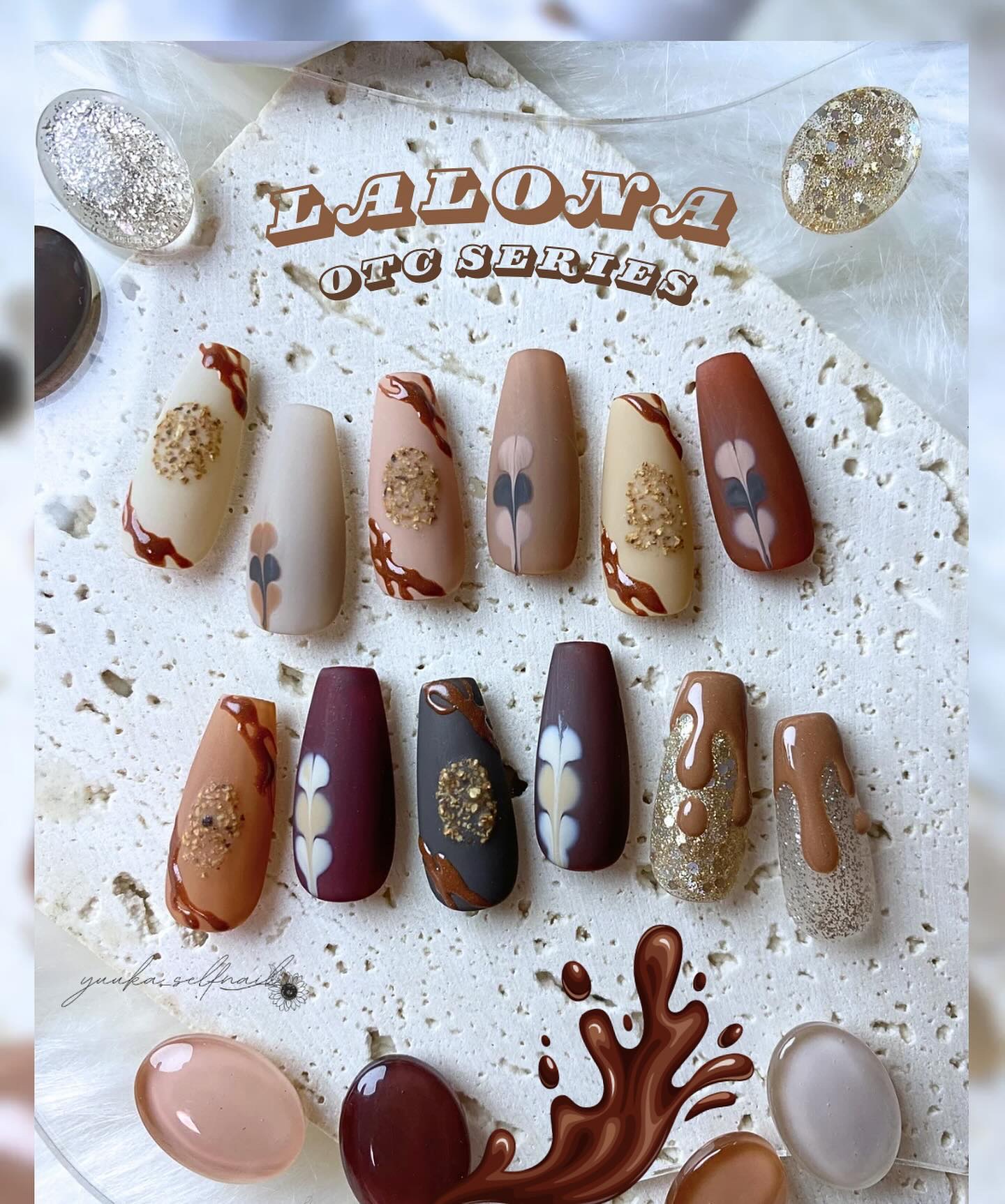 #バレンタインネイル,#チョコネイル,#セルフネイル,#ジェルネイル,#主婦ネイル,#ママネイルのネイルデザイン