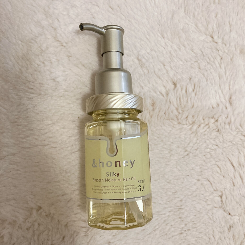 &honey シルキー　スムースモイスチャー　ヘアオイル　3.0のクチコミ「こんにちは！白うさぎです！🐇
今回は&honeyのシルキー　スムースモイスチャー　ヘアオイル　.....」（2枚目）