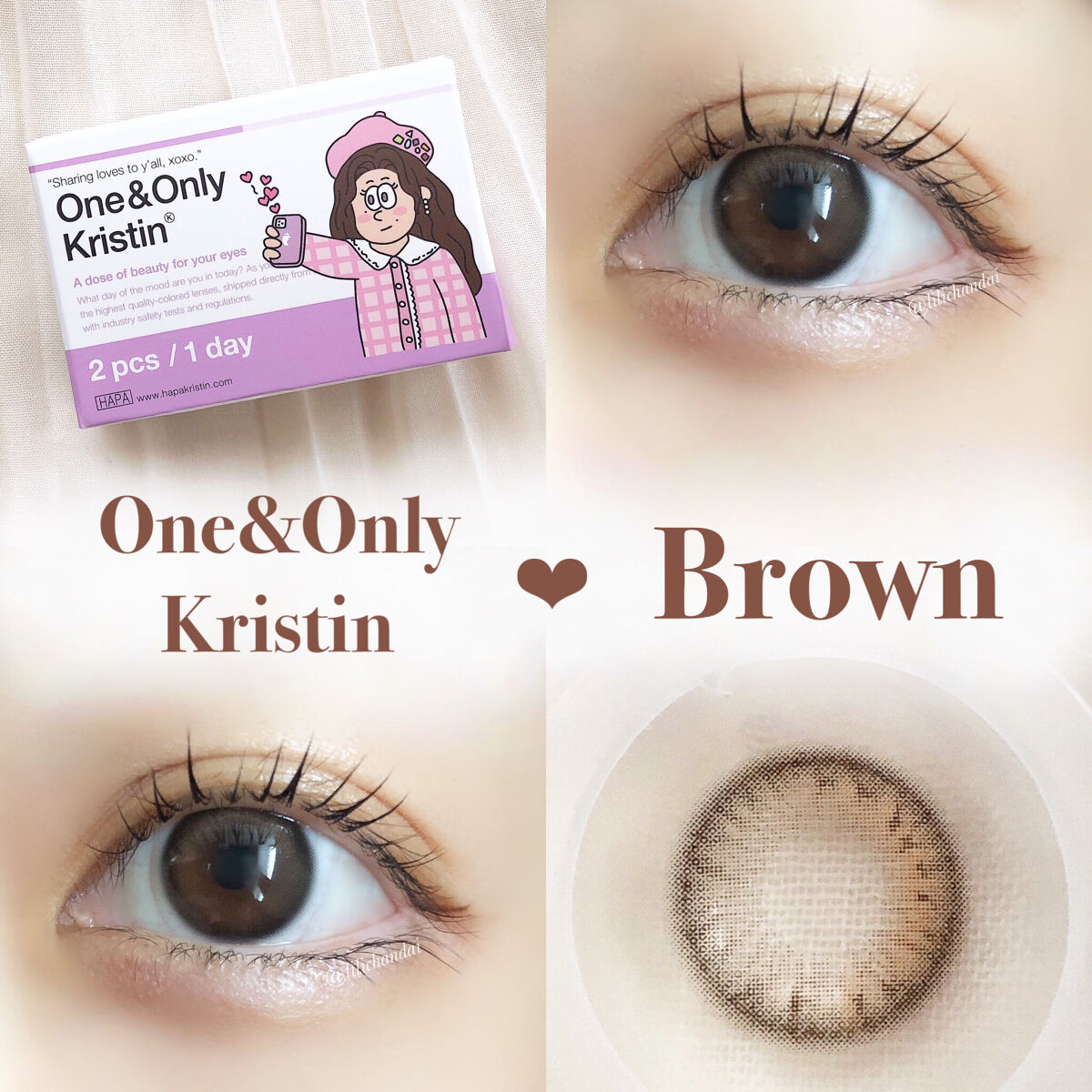One & Only Kristin/Hapa kristin/カラーコンタクトレンズを使ったクチコミ（1枚目）