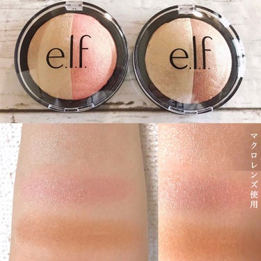 ベイクド ハイライター & ブラッシュ/e.l.f. Cosmetics/パウダーハイライトを使ったクチコミ（3枚目）