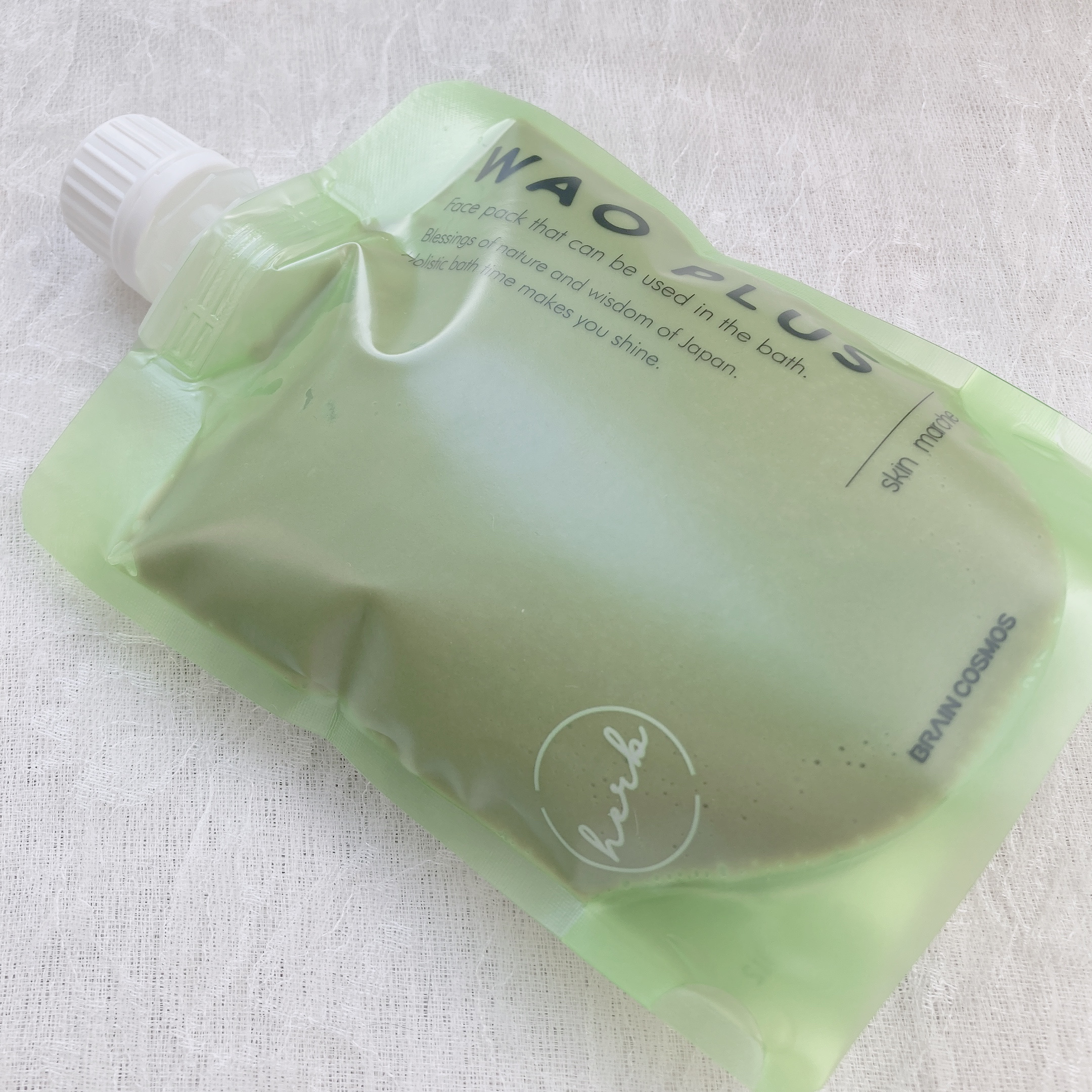 skinmarche WAOPLUS ハートリーフマグワートブースターマスク/ブレーンコスモス/洗い流すパック・マスクを使ったクチコミ（3枚目）