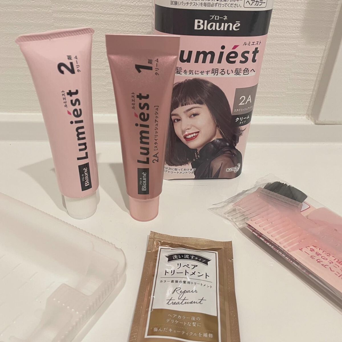 ルミエスト ヘアカラー/ブローネ/ヘアカラーを使ったクチコミ（2枚目）