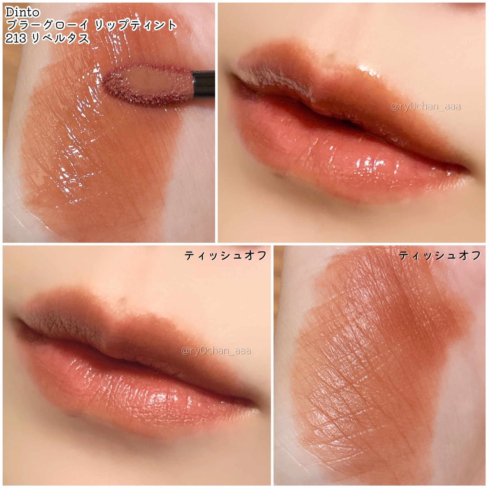ブラーグロイリップティント/Dinto/リップティントを使ったクチコミ（2枚目）