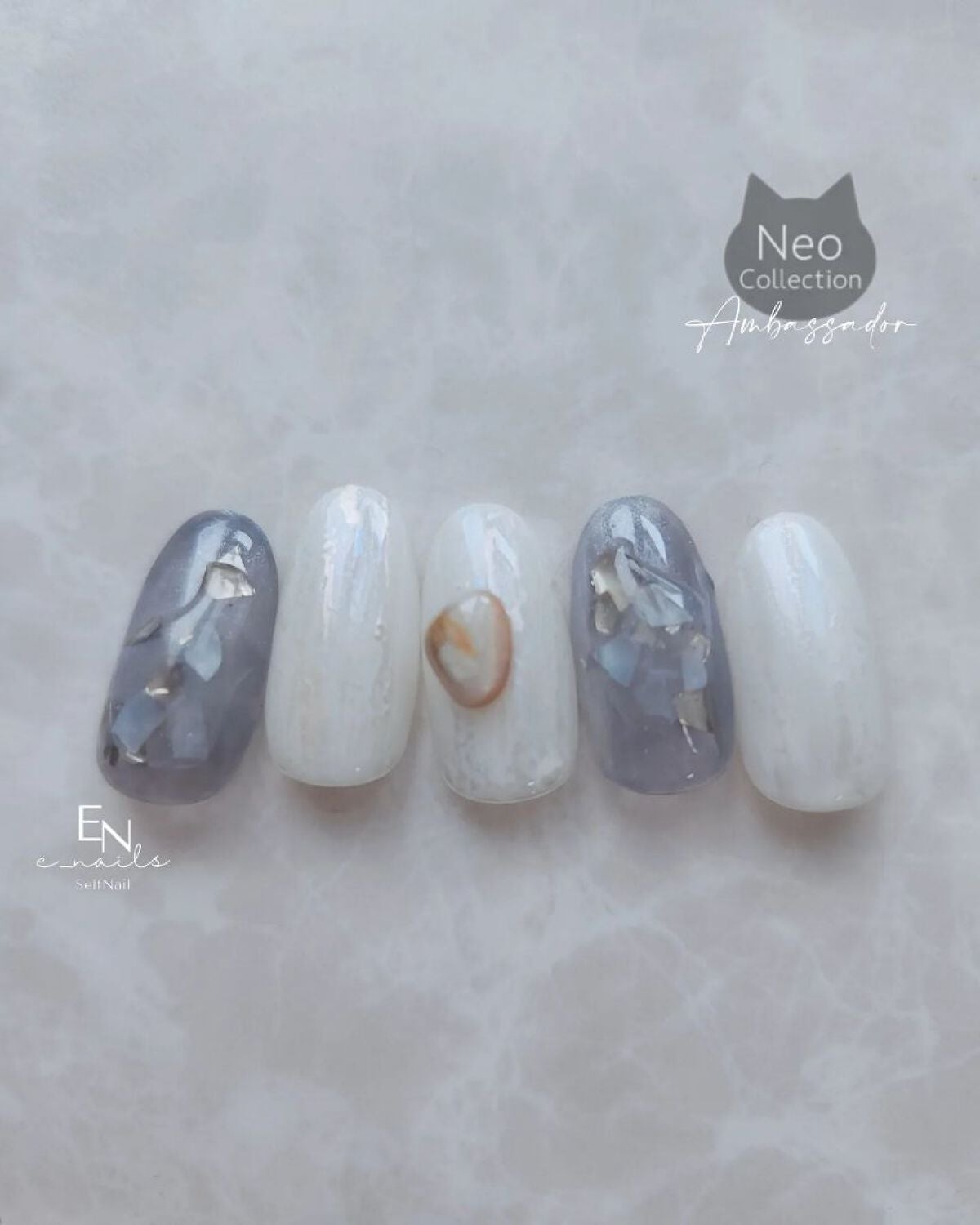 e_nails//フォロバ◎//ネイルとコスメ好きママ on LIPS 「@neocolle_gramAmbassadorデザインです🙌..」(1枚目)