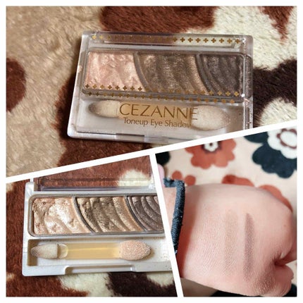トーンアップアイシャドウ/CEZANNE/アイシャドウパレットを使ったクチコミ(1枚目)
