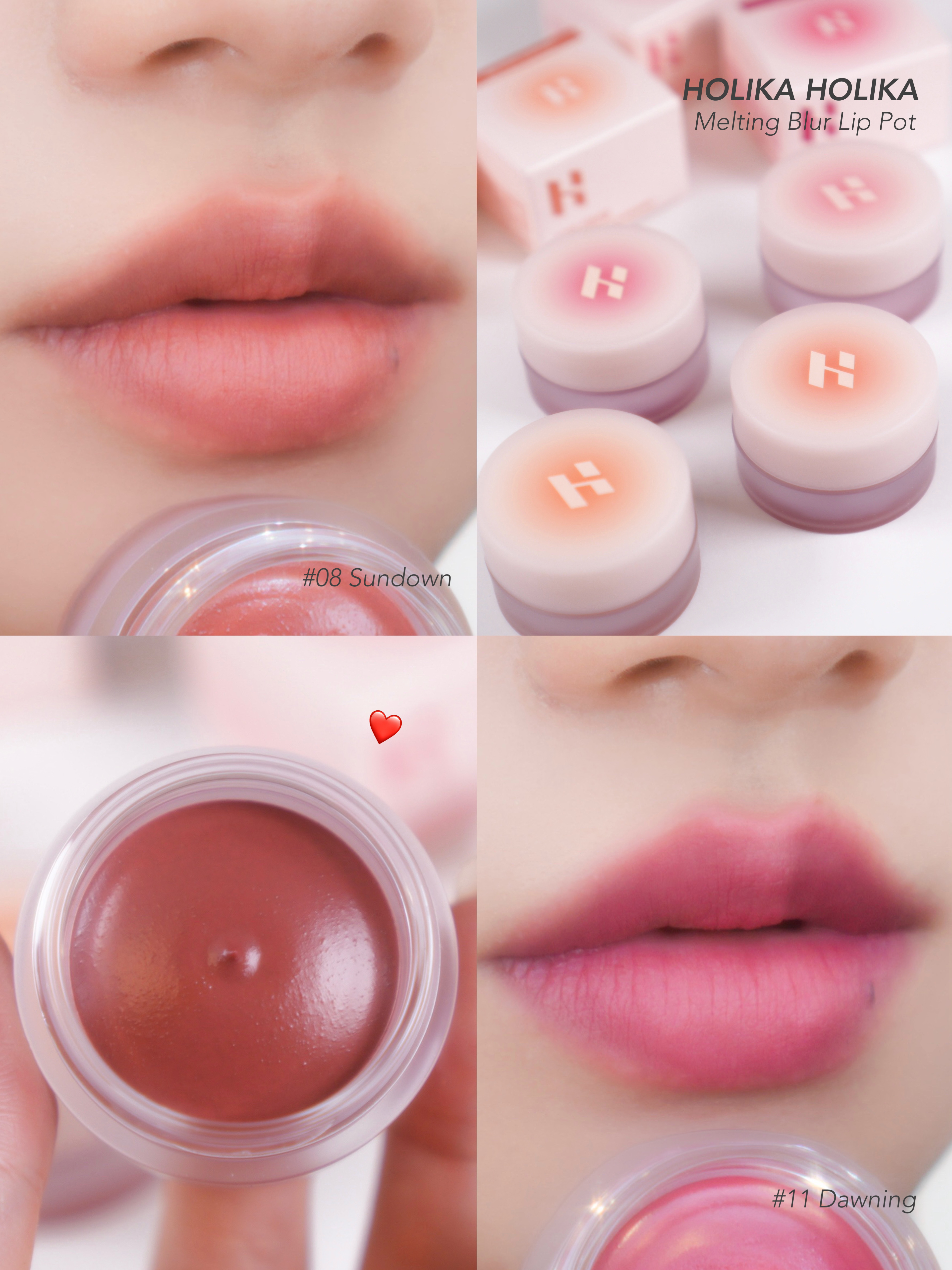 メルティングブラーリップポット/HOLIKA HOLIKA/口紅を使ったクチコミ（1枚目）
