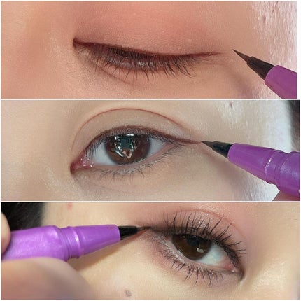 「密着アイライナー」ショート筆リキッド/デジャヴュ/リキッドアイライナーを使ったクチコミ(4枚目)