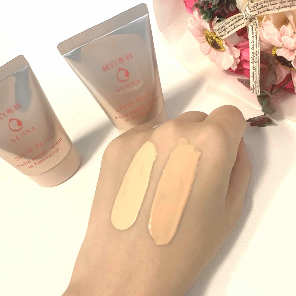 純白専科　すっぴん色づく美容液フォンデュ/SENKA（専科）/リキッドファンデーションを使ったクチコミ（2枚目）