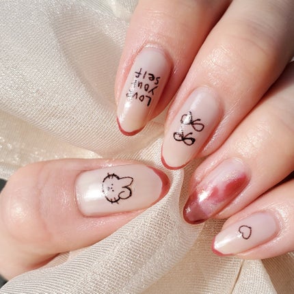 秘めごとネイル ひたむきな愛 - Pink tullip -/Libroaria/マニキュアの画像