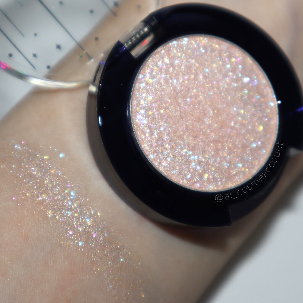 グリッター シャドウ カラー 02 ホワイトホール(WHITE HOLE)/rom&nd/グリッターを使ったクチコミ（3枚目）