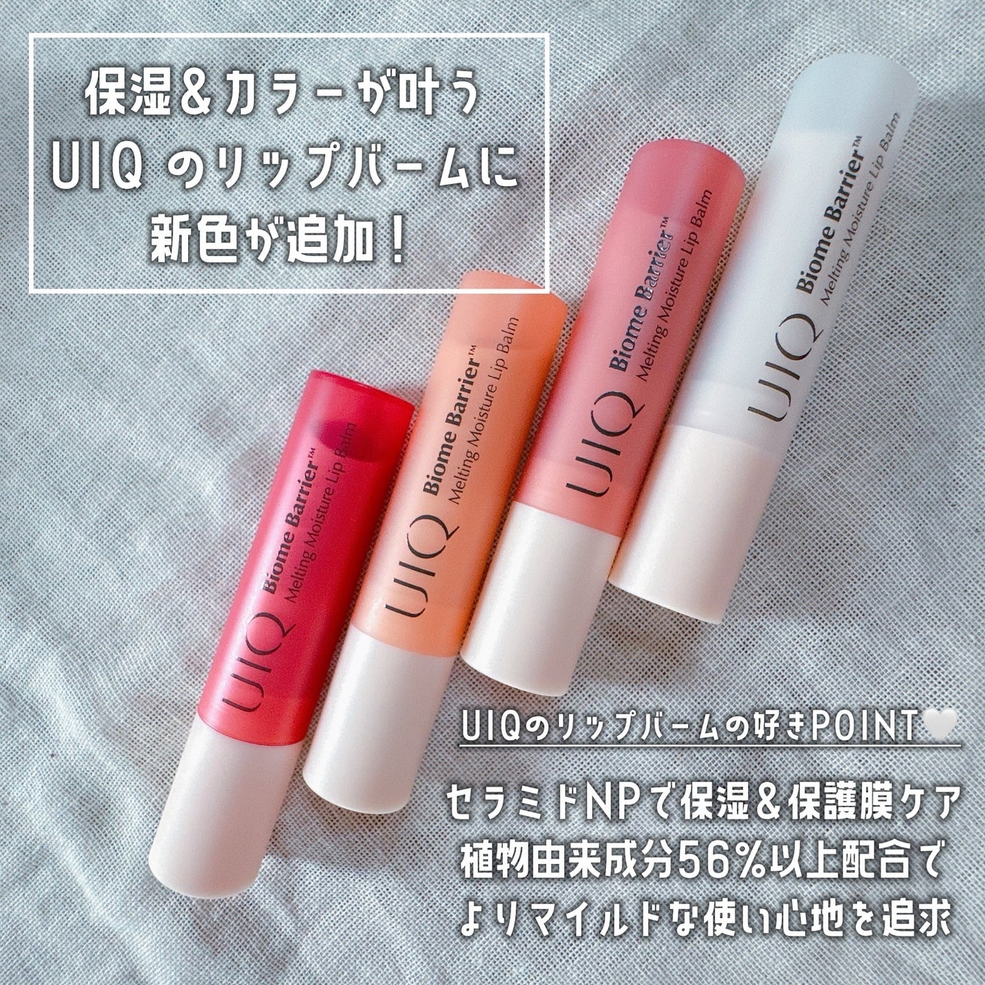 バイオームバリアメルティングモイスチャーリップバーム/UIQ/リップバームを使ったクチコミ(2枚目)